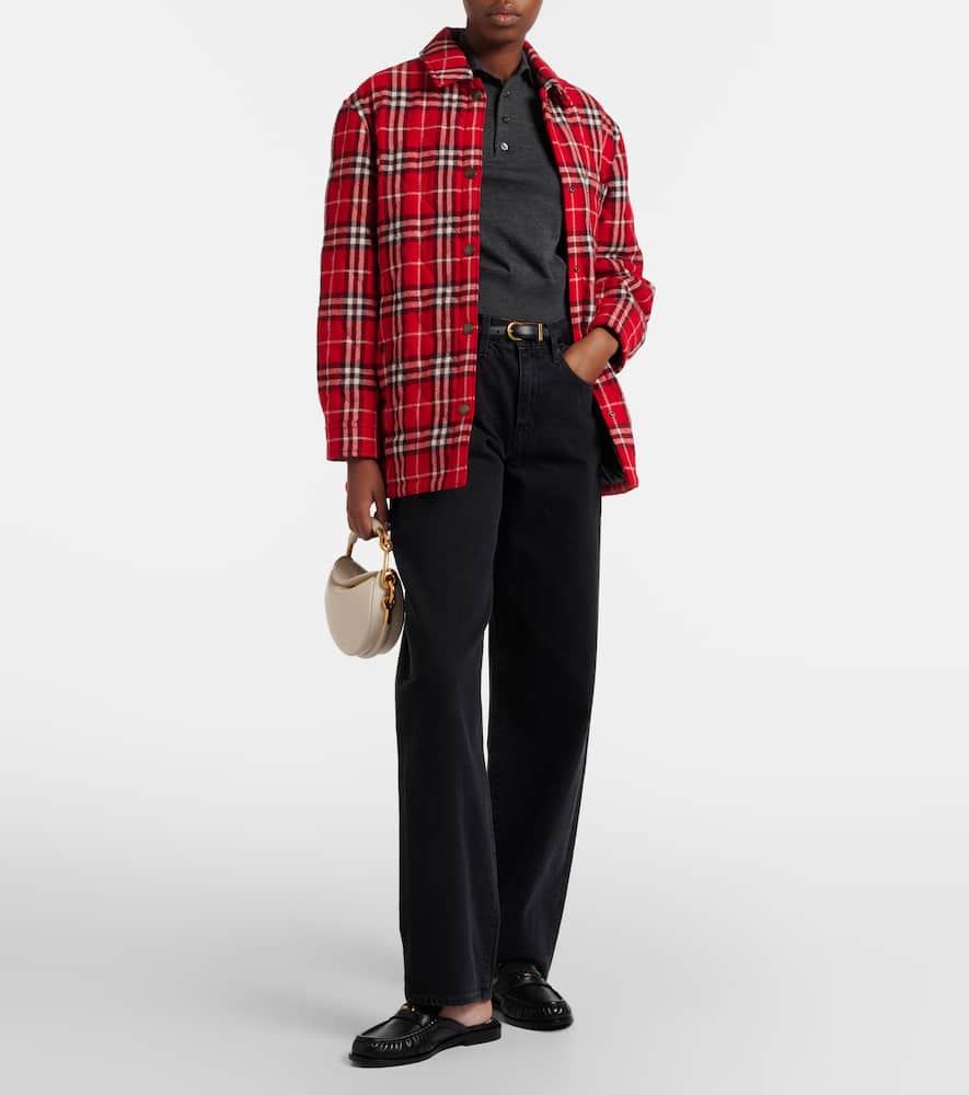 Check wool jacket