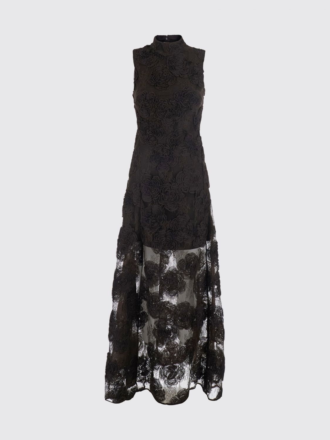 Rotate - maxi dress sheer floral appliqué design