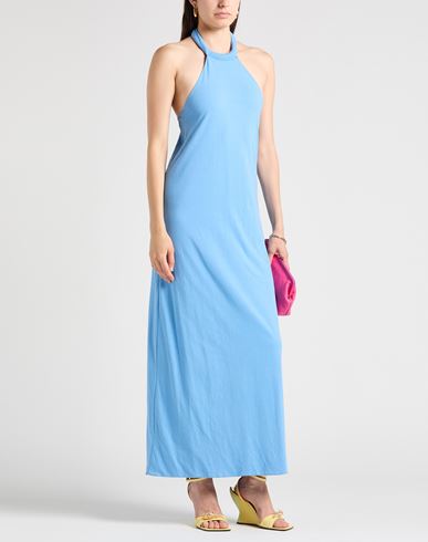 Woman Maxi dress Pastel blue Size 4 Viscose, Elastane