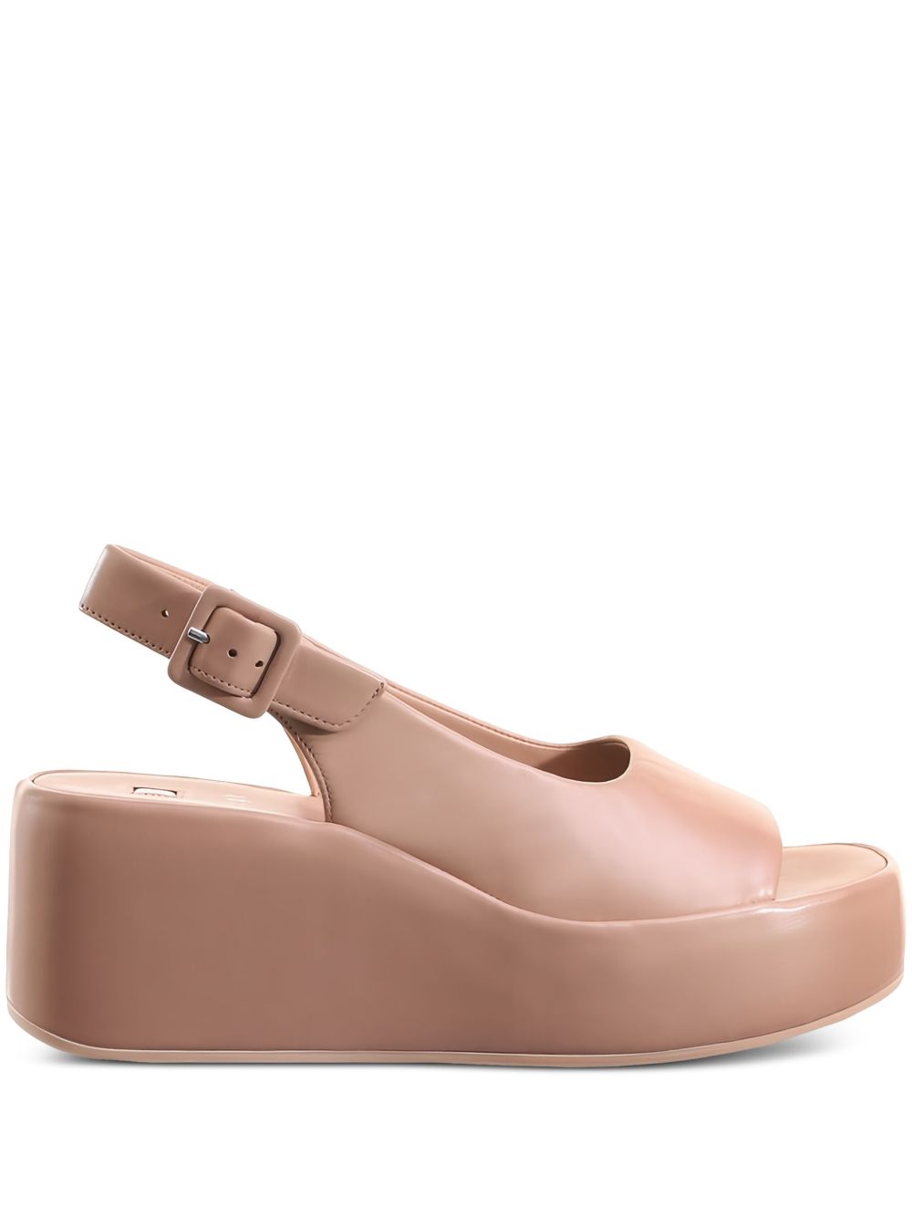Loulou platform square-toe sandals - Neutrals