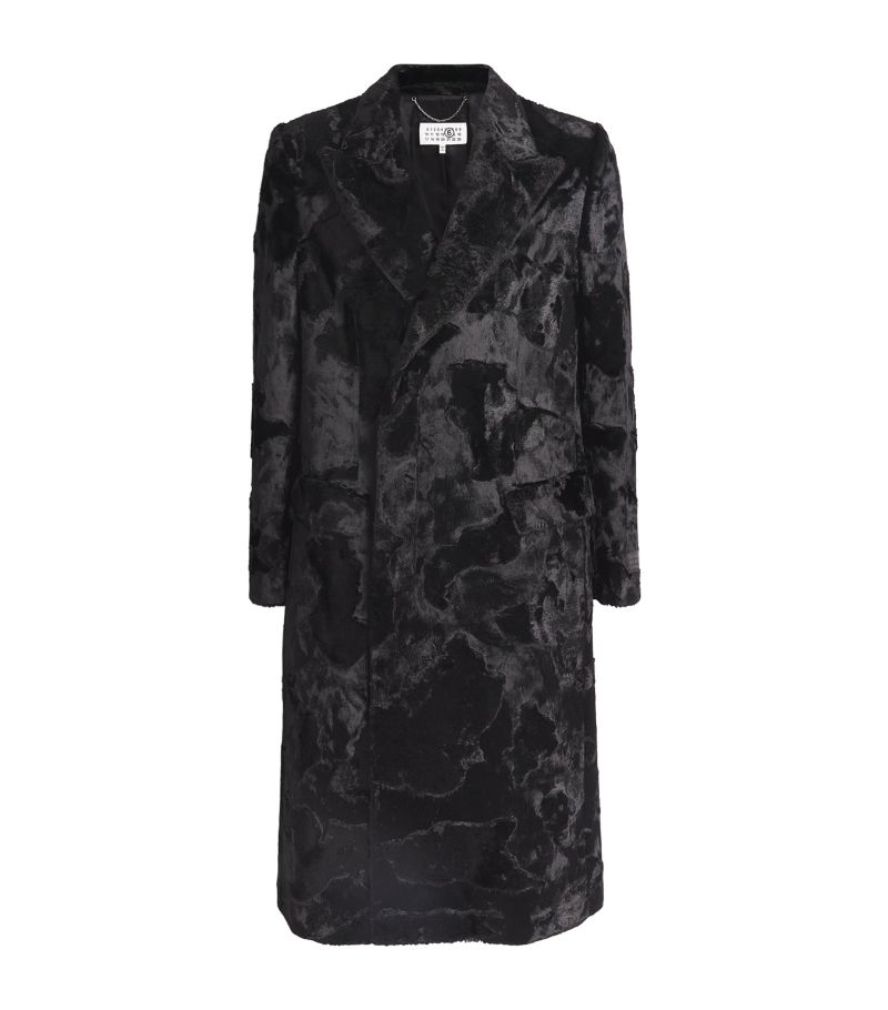 Faux Fur Double-Breasted Coat