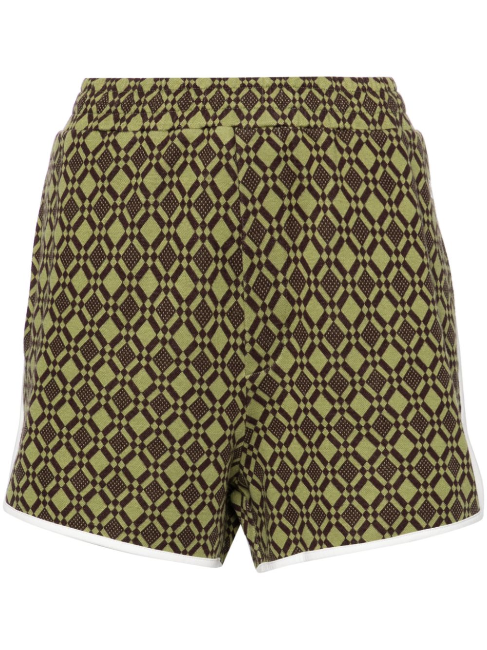Selassie jacquard shorts - Green