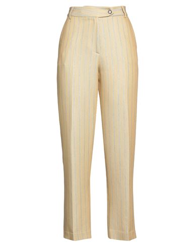 Woman Pants Sand Size 4 Cotton, Virgin Wool, Polyester, Polyamide