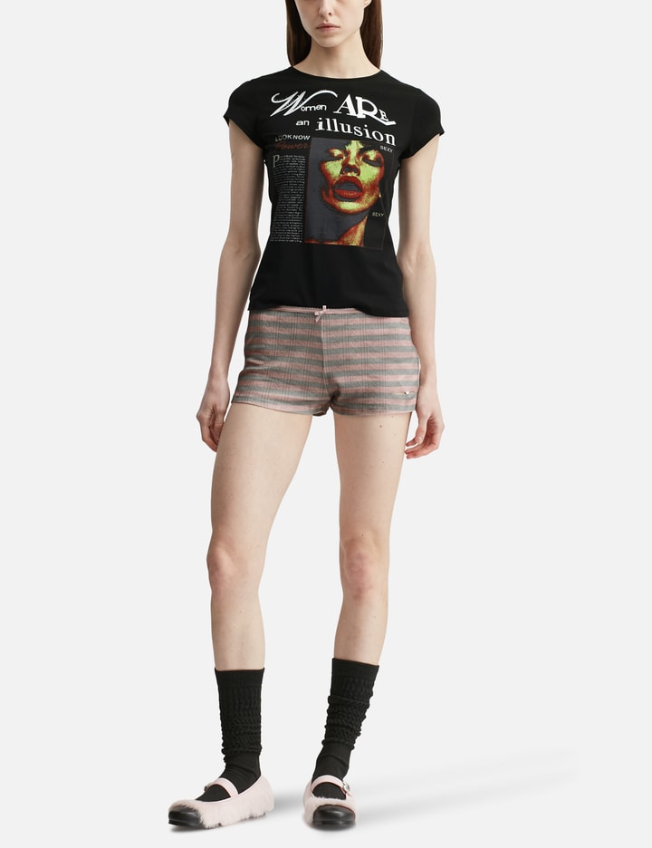 Pink Dirty Stripe Short