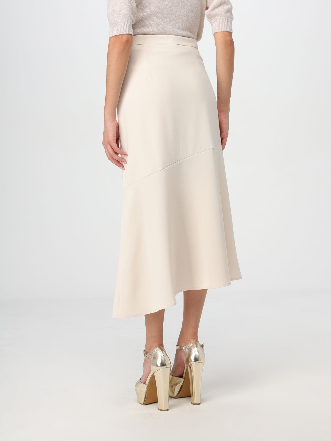 T Chain midi skirt - White