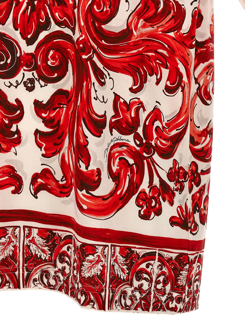 Red Printed Crew Neck T-Shirt