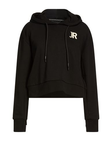Woman Sweatshirt Black Size L Cotton, Polyester