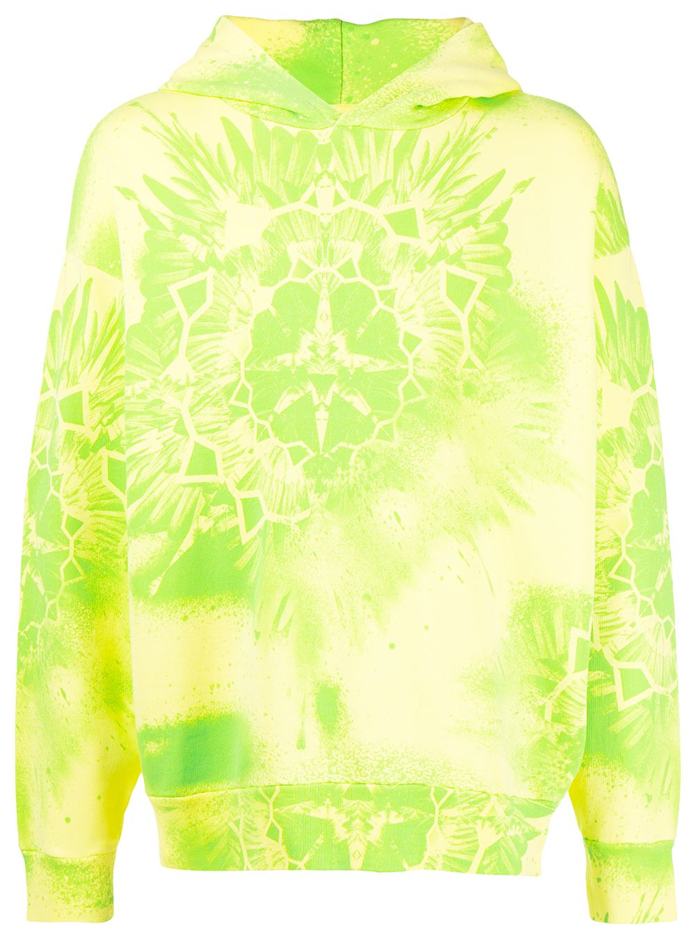 Kaleidoscope Wings print hoodie - Yellow