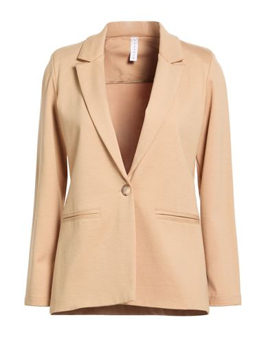Woman Blazer Beige Size M Viscose, Nylon, Elastane