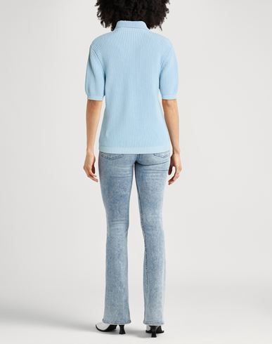 Woman Sweater Sky blue Size S Cotton