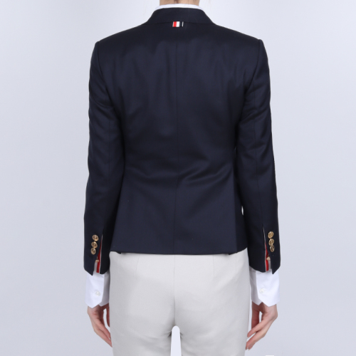 Cropped single-breasted blazer