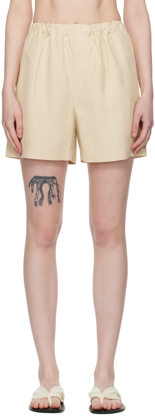 Loulou Studio Beige Seto Shorts