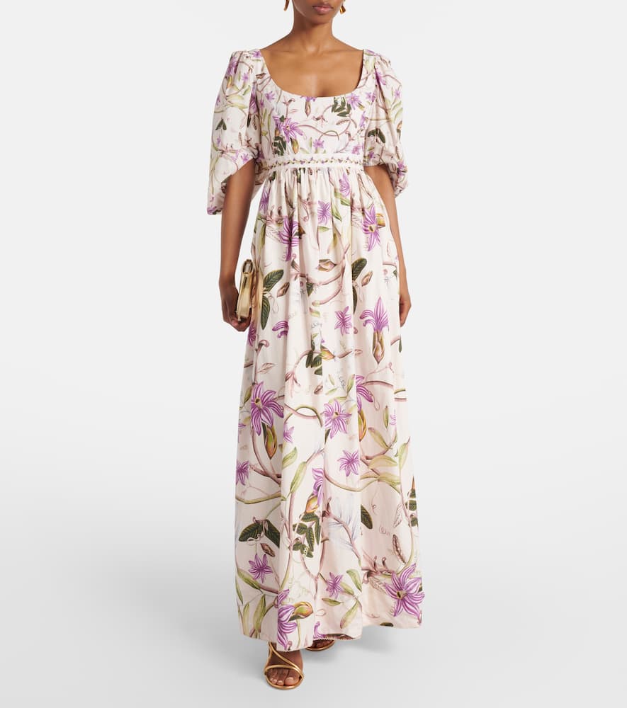 Viviane floral cotton maxi dress