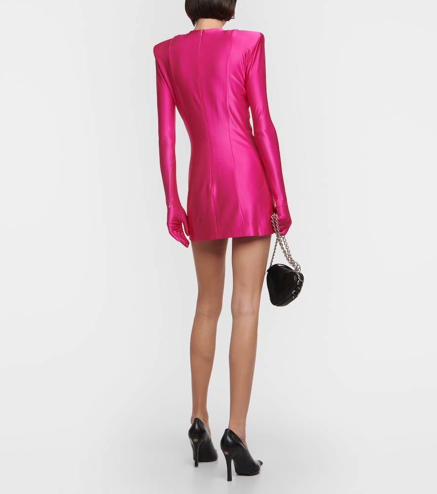 Diva gloves jersey minidress