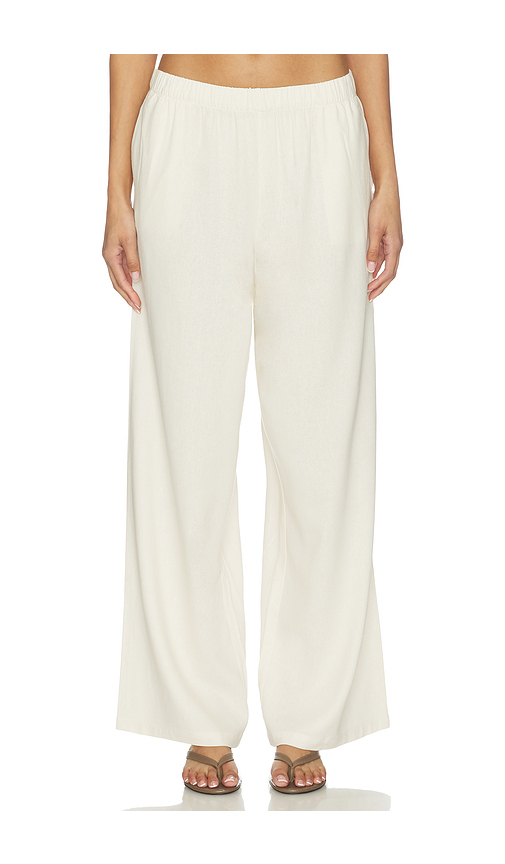 PAIGE Jude Linen Pant in Cream. XXS. Also in XS, S, M