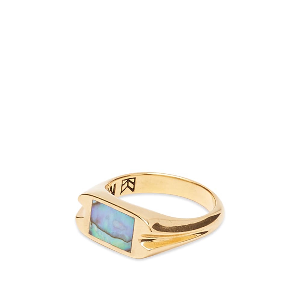 Men's Danny Signet Ring in Gold/Abalone