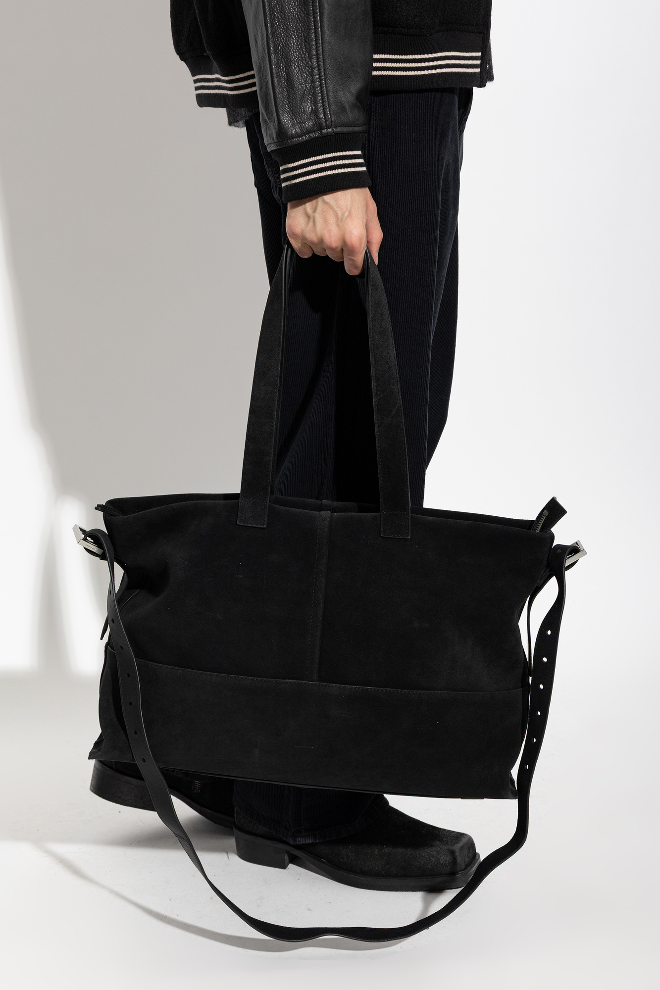 Suede Bag ‘Cassius’, Men's, Black