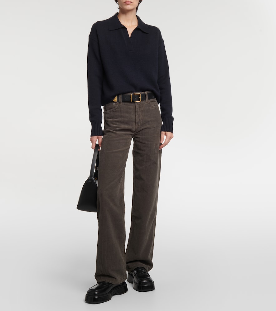 Harper mid-rise corduroy straight jeans