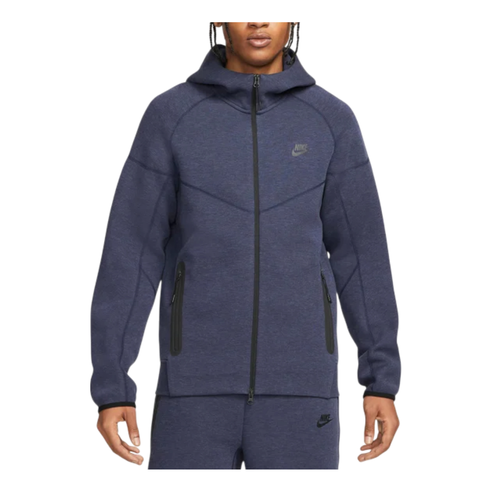 Tech Fleece Windrunner Full-Zip Hoodie 'Obsidian Heather Black'
