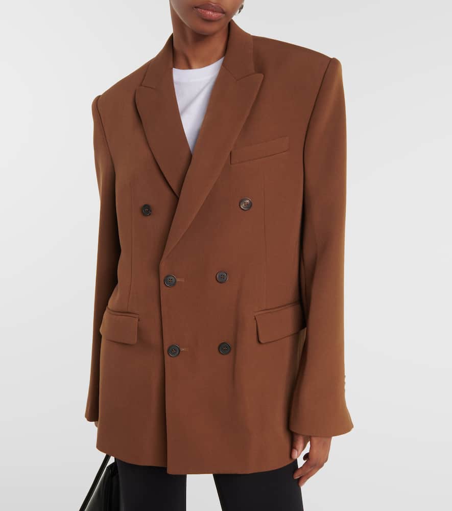Double-breasted wool blazer