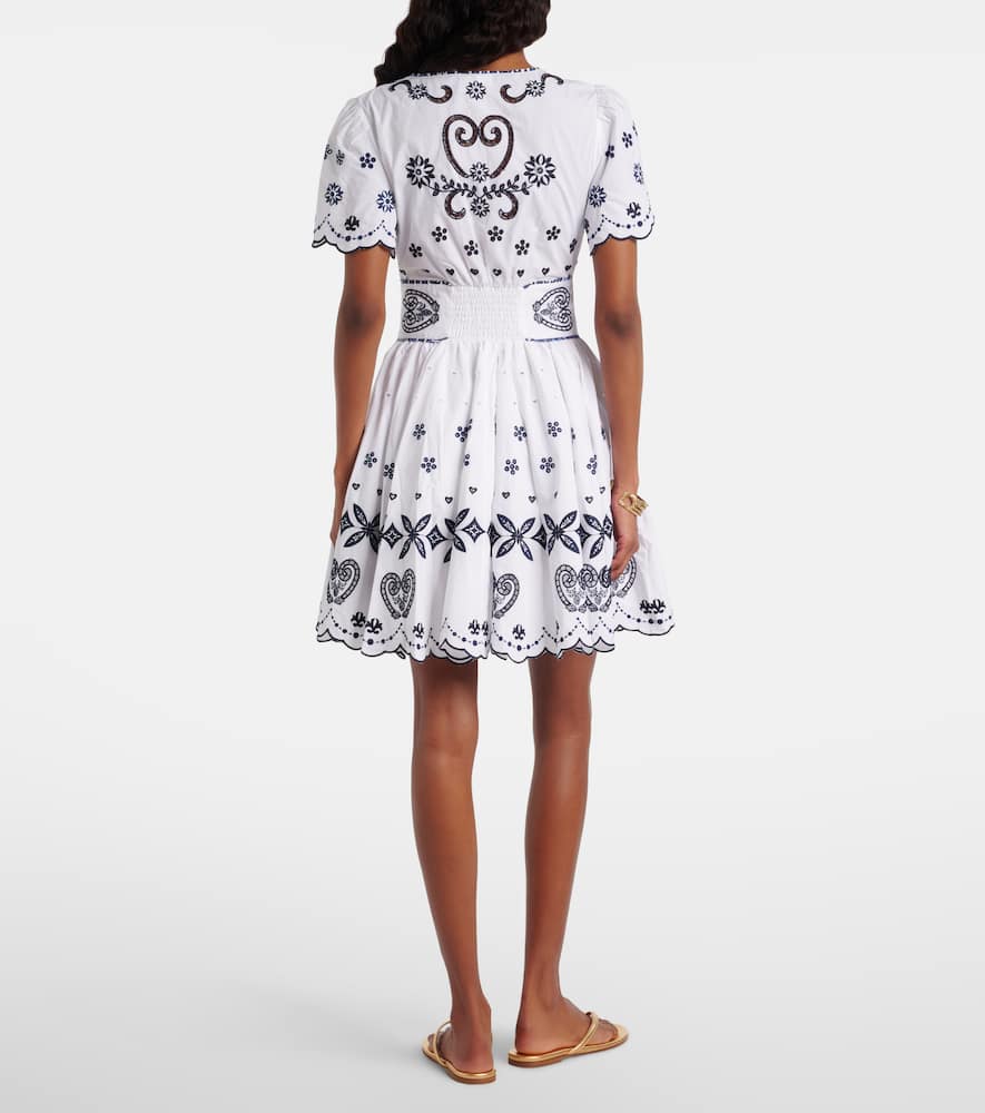 Embroidered cotton minidress