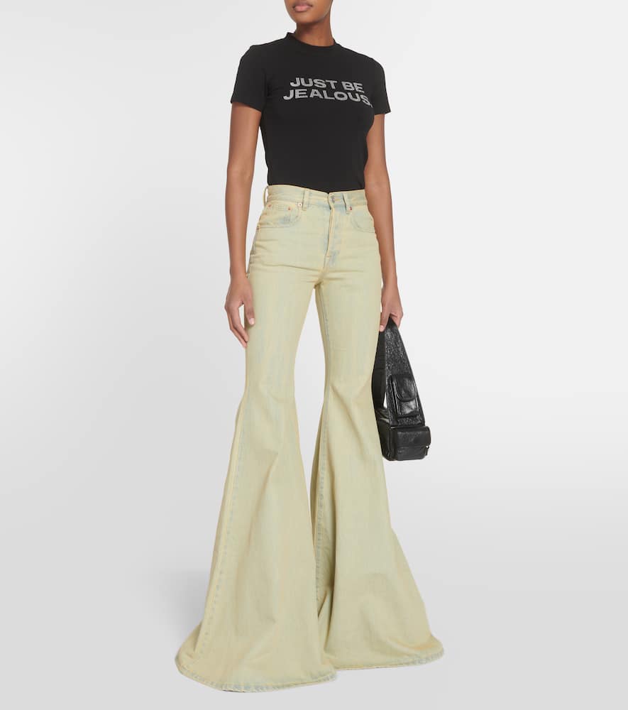 High-rise flared jeans