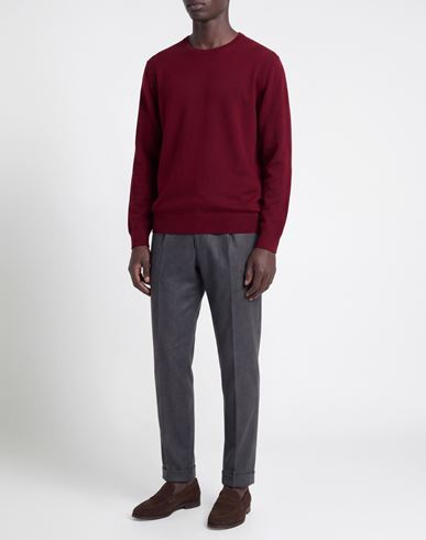 Man Sweater Burgundy Size 40 Merino Wool, Cashmere