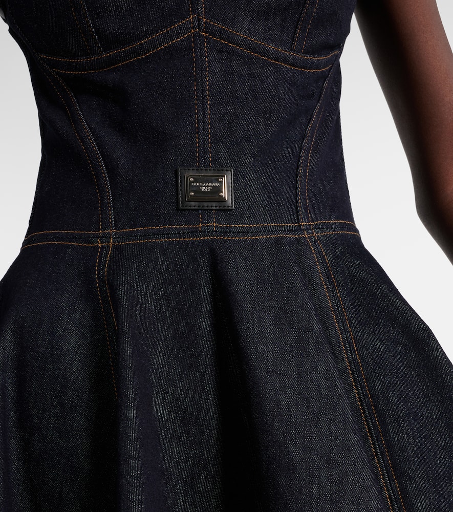 Dolce & Gabbana Denim bustier dress