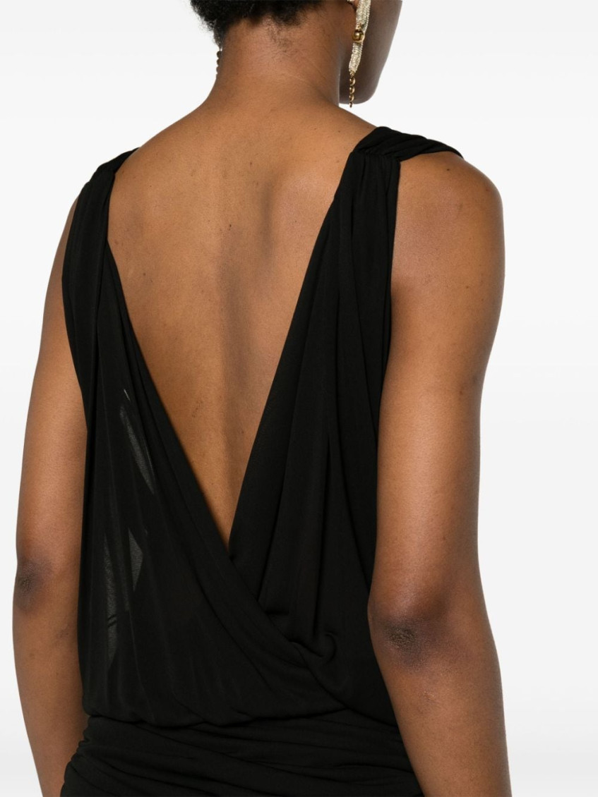 V-necked Mini Dress