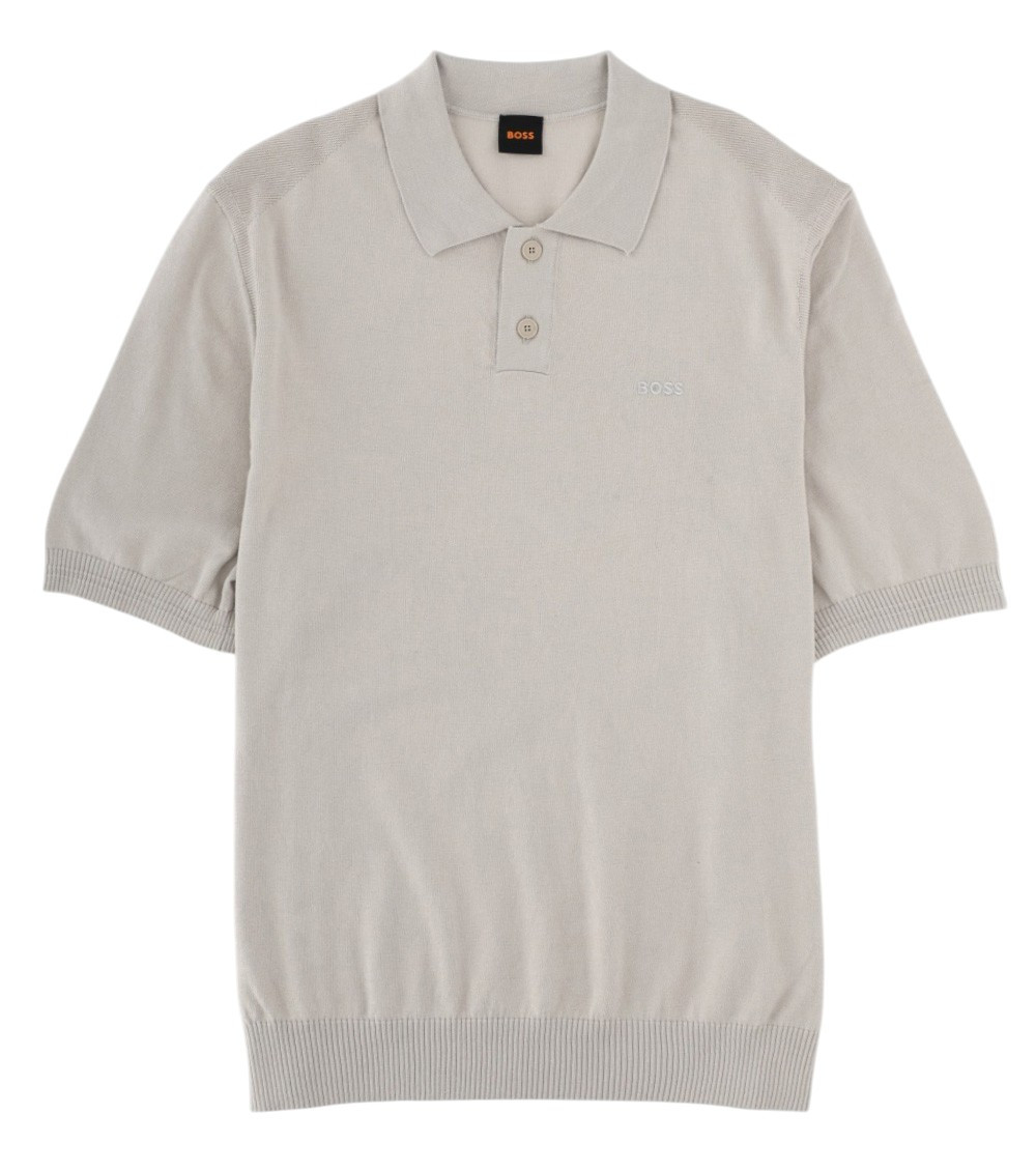 Grey Solid Shirt Collar Polo