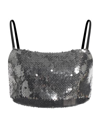 Woman Top Silver Size 2 Polyester