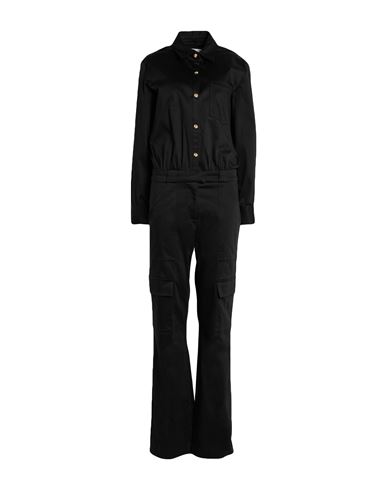 Woman Jumpsuit Black Size 10 Cotton, Elastane