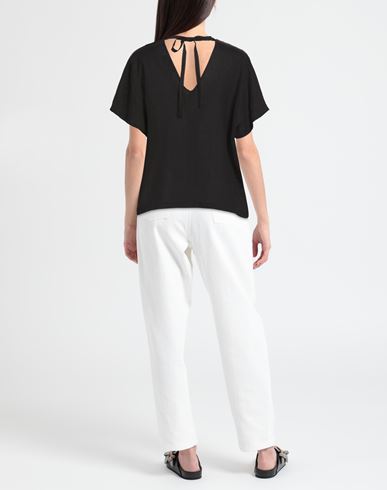 Woman Top Black Size 4 Linen