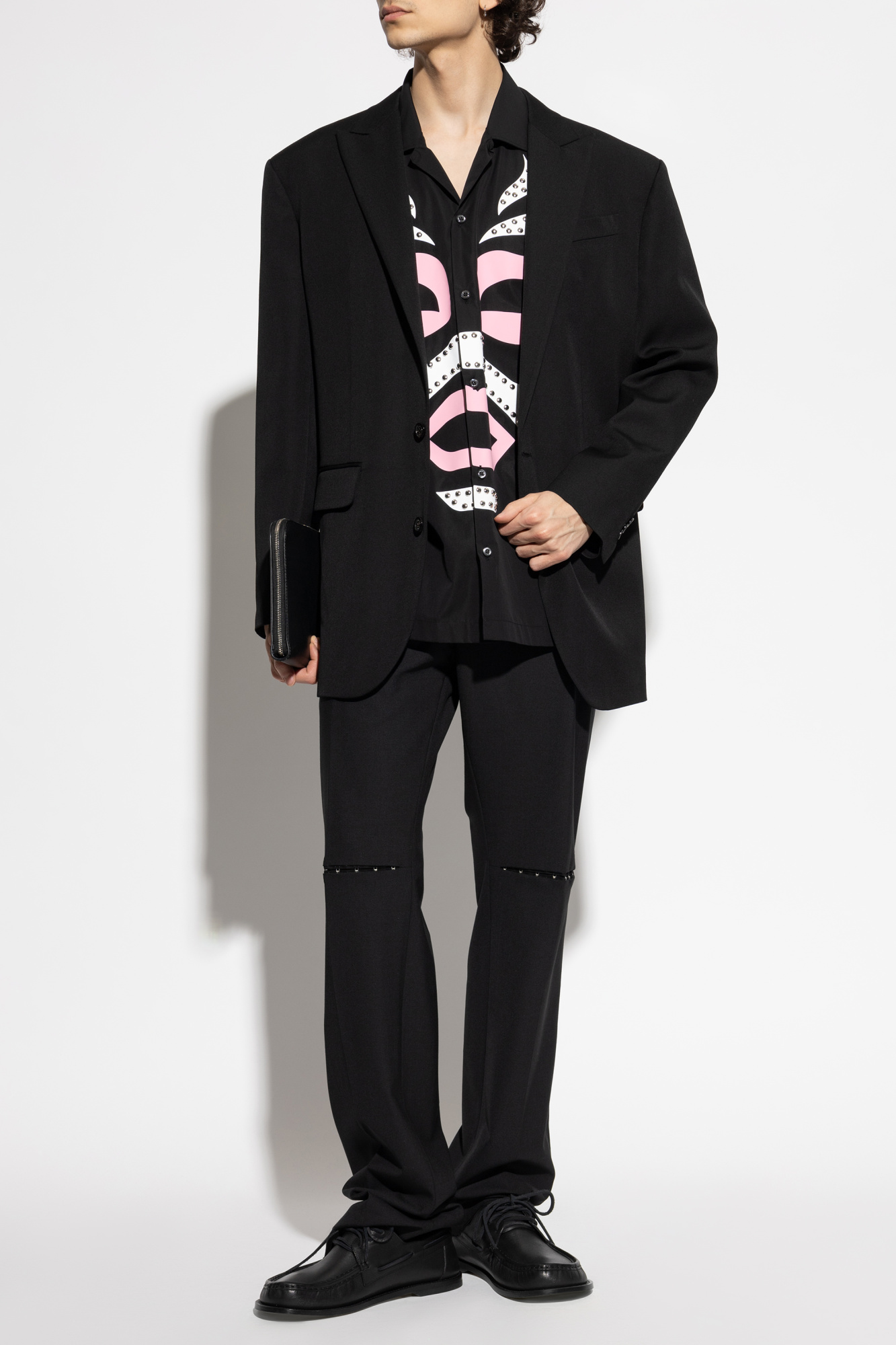Creased Trousers, Men's, Black