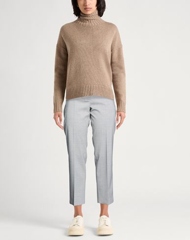 Woman Pants Grey Size 10 Virgin Wool, Elastane
