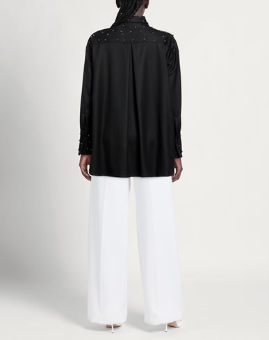 Woman Shirt Black Size 8 Virgin Wool