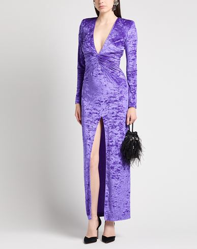 Woman Maxi dress Purple Size 10 Polyamide, Elastane