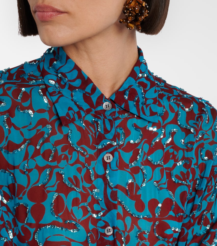 Printed sequined shirt