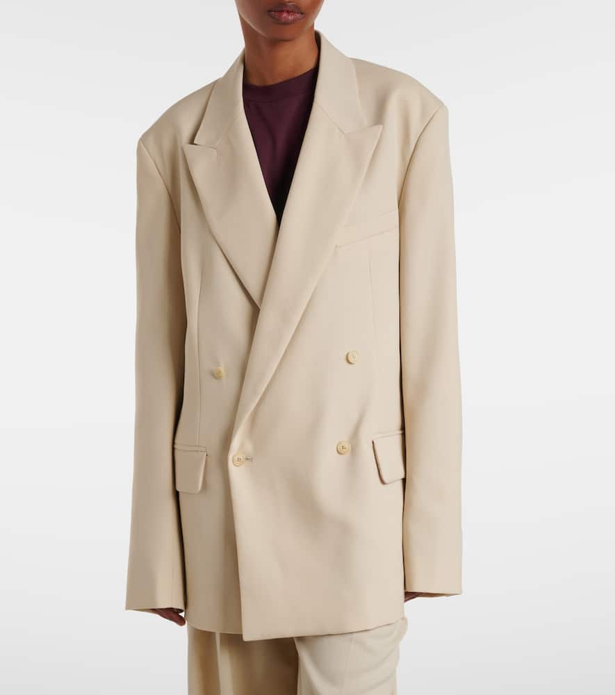 Newark double-breasted cotton blazer