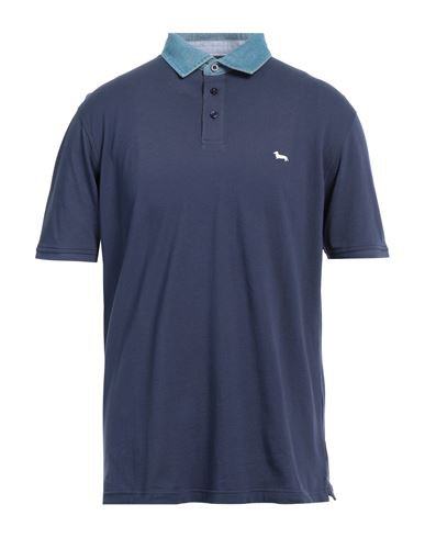 Harmont & Blaine Man Polo shirt Midnight blue Size 36 Cotton