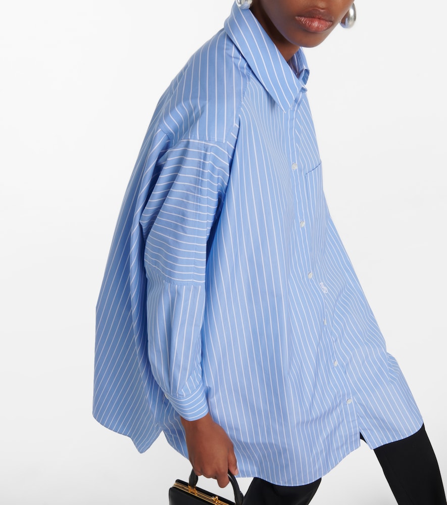 Striped cotton poplin shirt