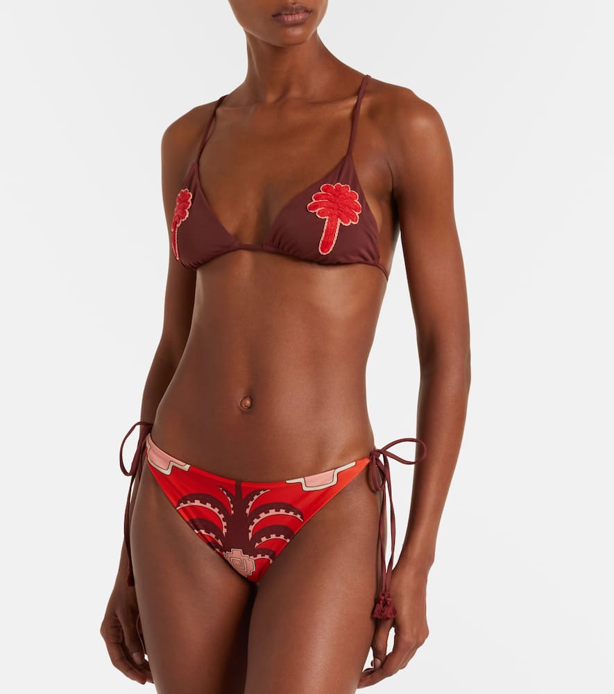 Embroidered bikini top