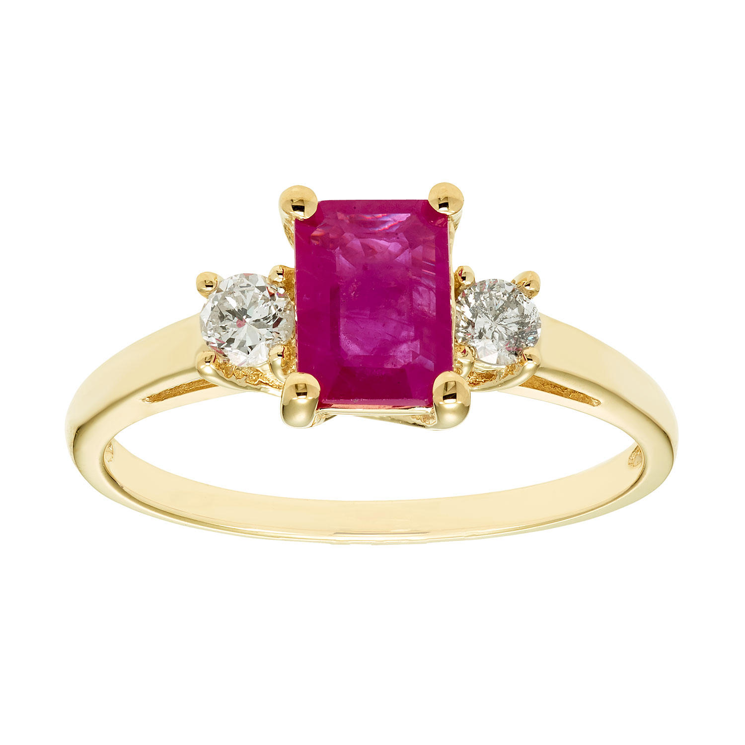 ThreeStoneOctogonalRubyRingwith.20CT.T.W.DiamondSetin14KYellowGold9