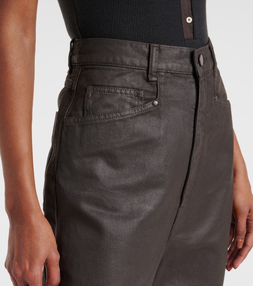 High-rise cotton wide-leg pants