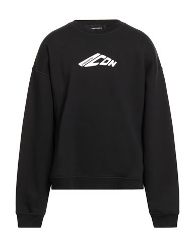 Icon Man Sweatshirt Black Size M Cotton, Polyester