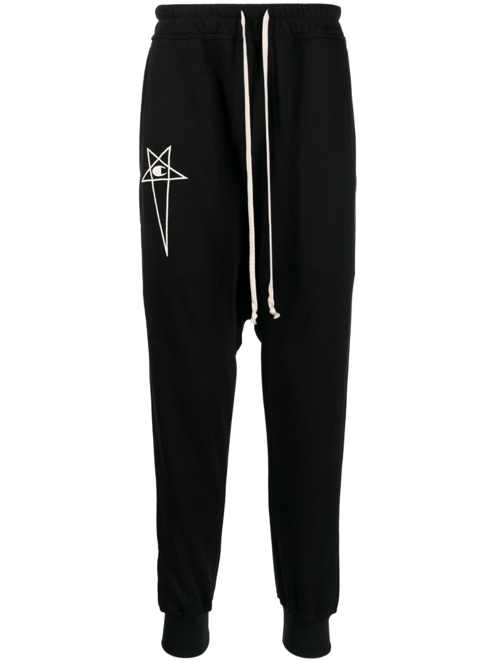 Prisoner drop-crotch track pants - Black