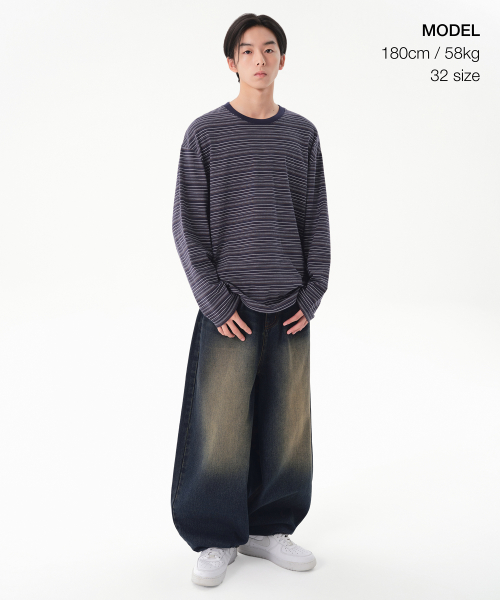 Big Brush Large Balloon Denim Pants