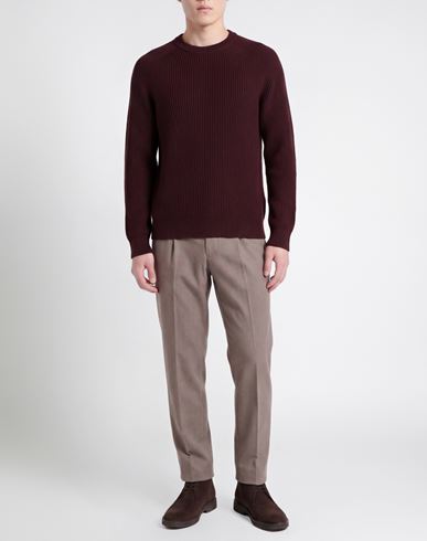 Man Sweater Chocolate brown Size 36 Virgin Wool