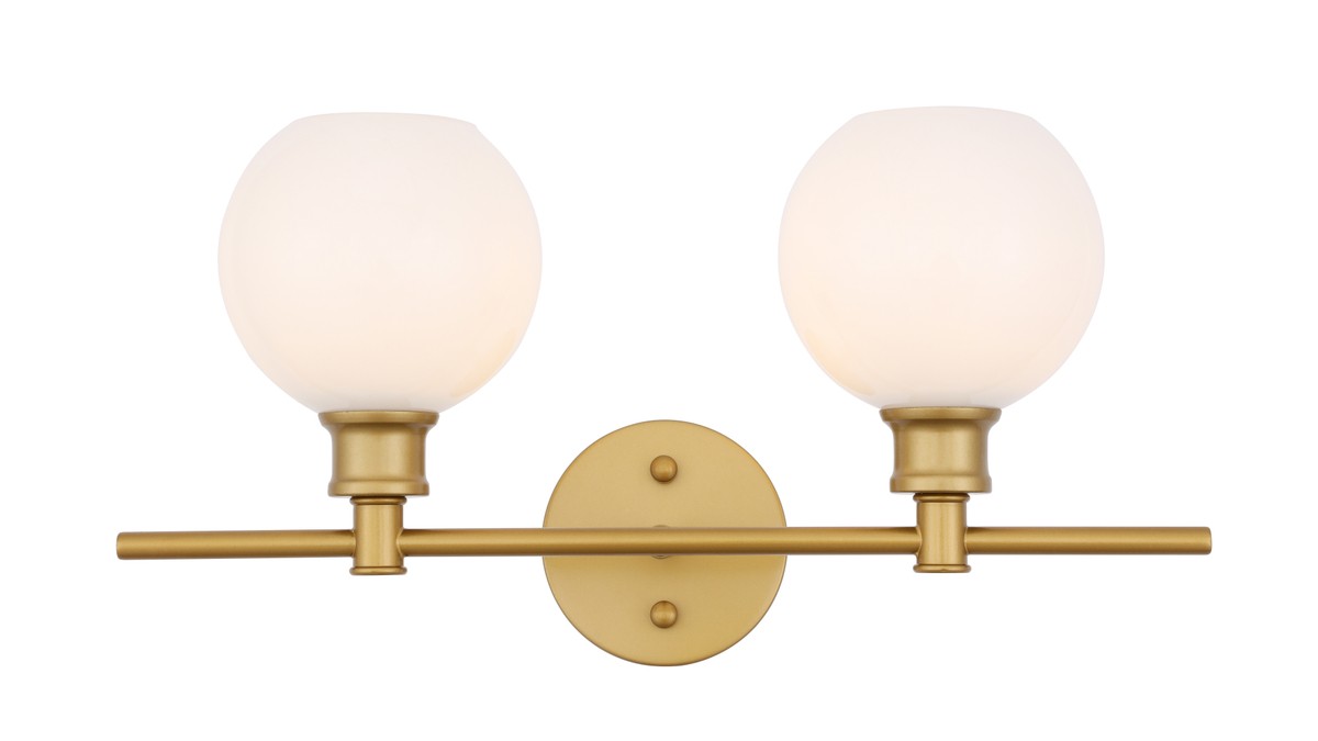 Brass Two Light Wall Sconce from the Collier Collection
