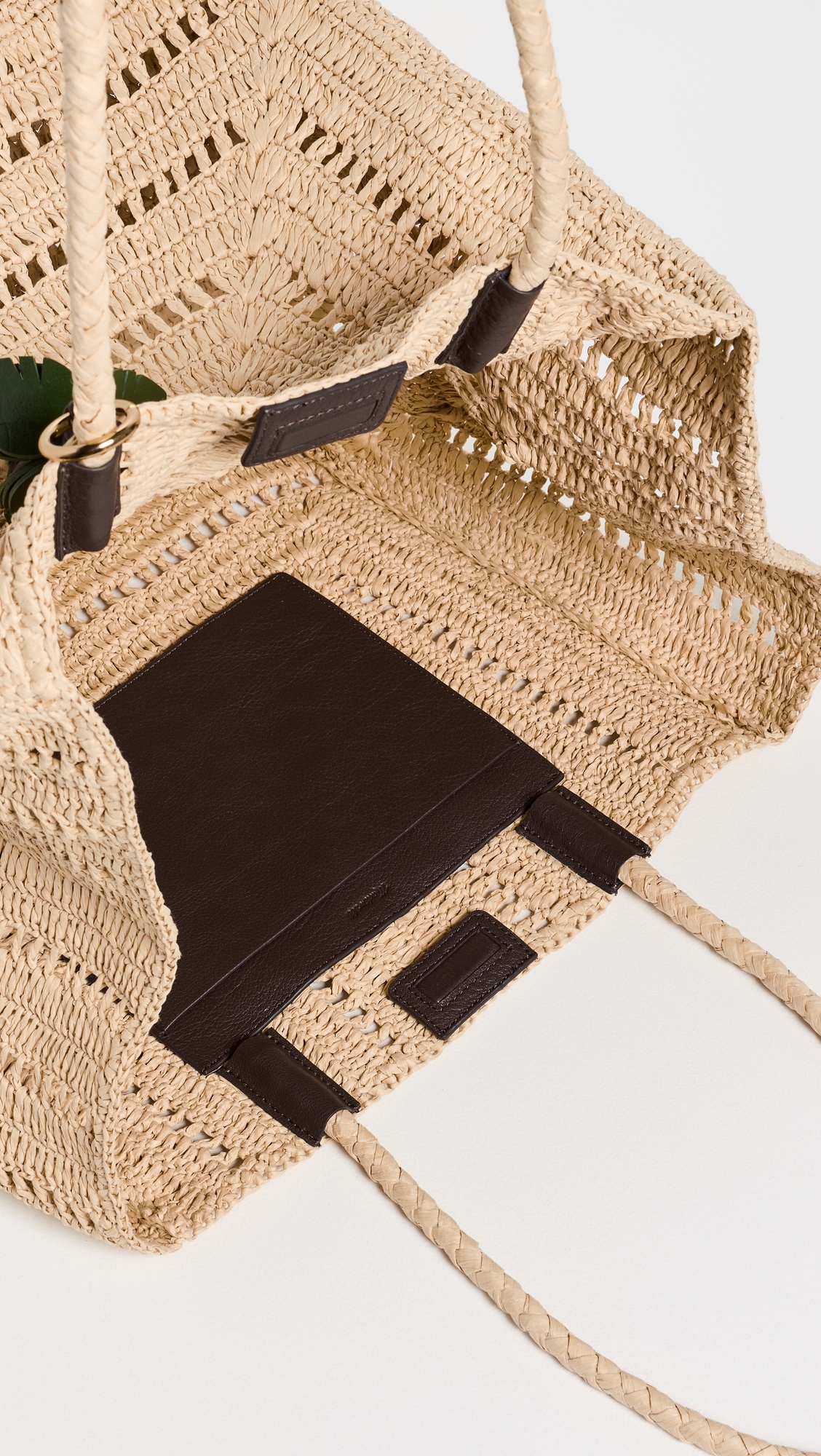 X Shopbop Large Eyelet Raffia Tote w/ Bag Charm Natural One Size